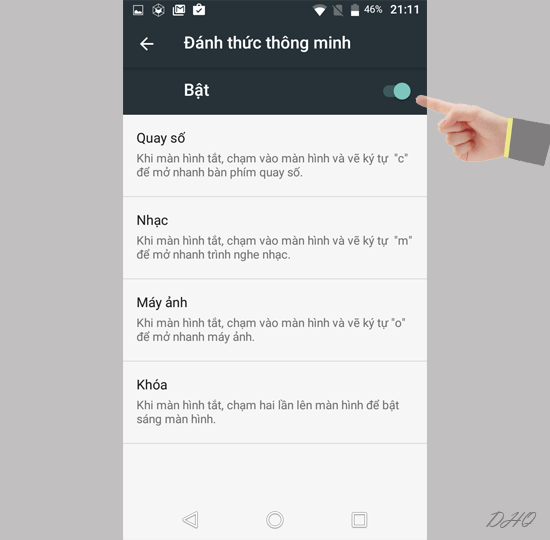 Chọn bật lên
